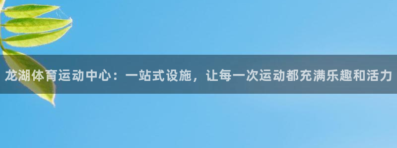 沐鸣2登录注册：龙湖体育运动中心：一站式设施，让每一次运动都充满乐趣和活力