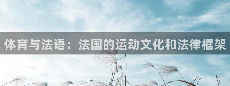 沐鸣平台登陆线路：体育与法语：法国的运动文化和法律框架
